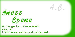 anett czene business card